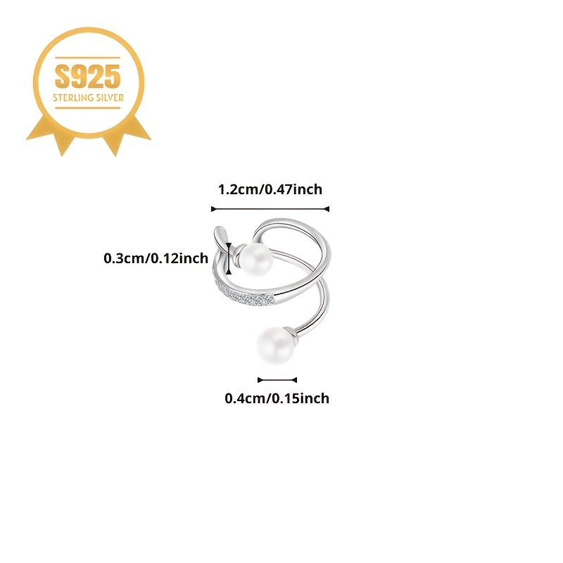 Women's 925 Sterling Silver Hypoallergenic Line Ear Cuffs